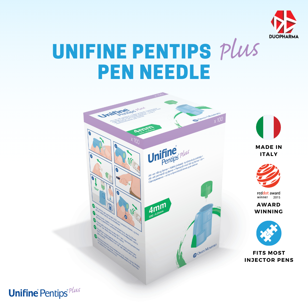 Unifine Pentips Plus Pen Needle 4mm 32G 100's Box
