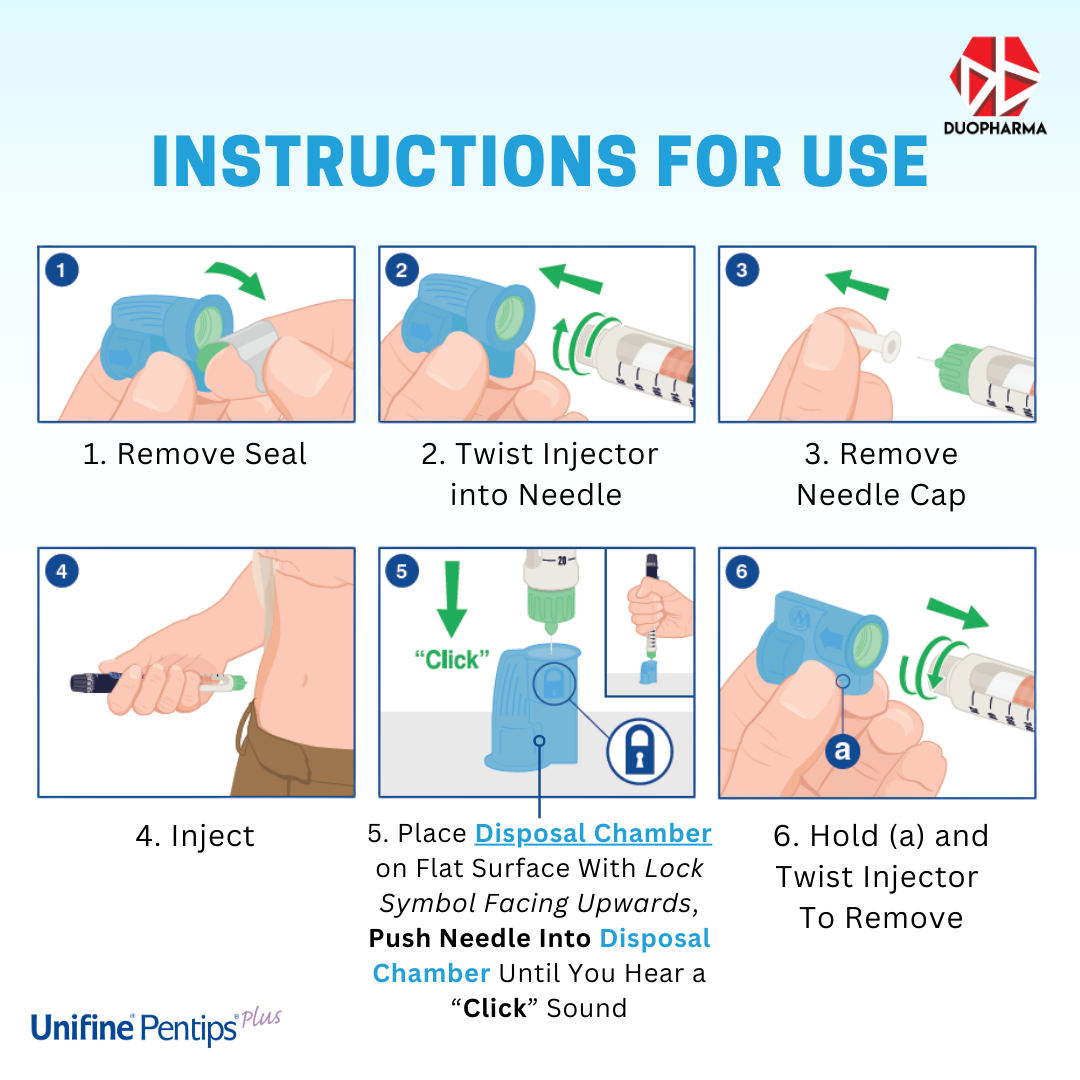Unifine Pentips Plus Pen Needle 4mm 32G 100's Box