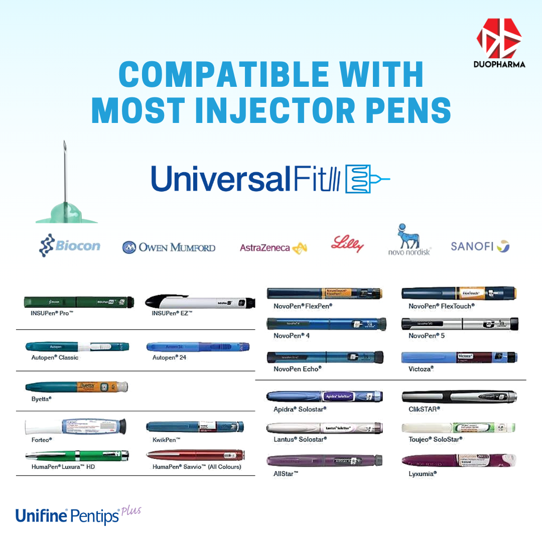 Unifine Pentips Plus Pen Needle 4mm 32G 100's Box