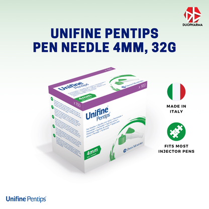 Unifine Pentips Pen Needle 4mm 32G 100's Box