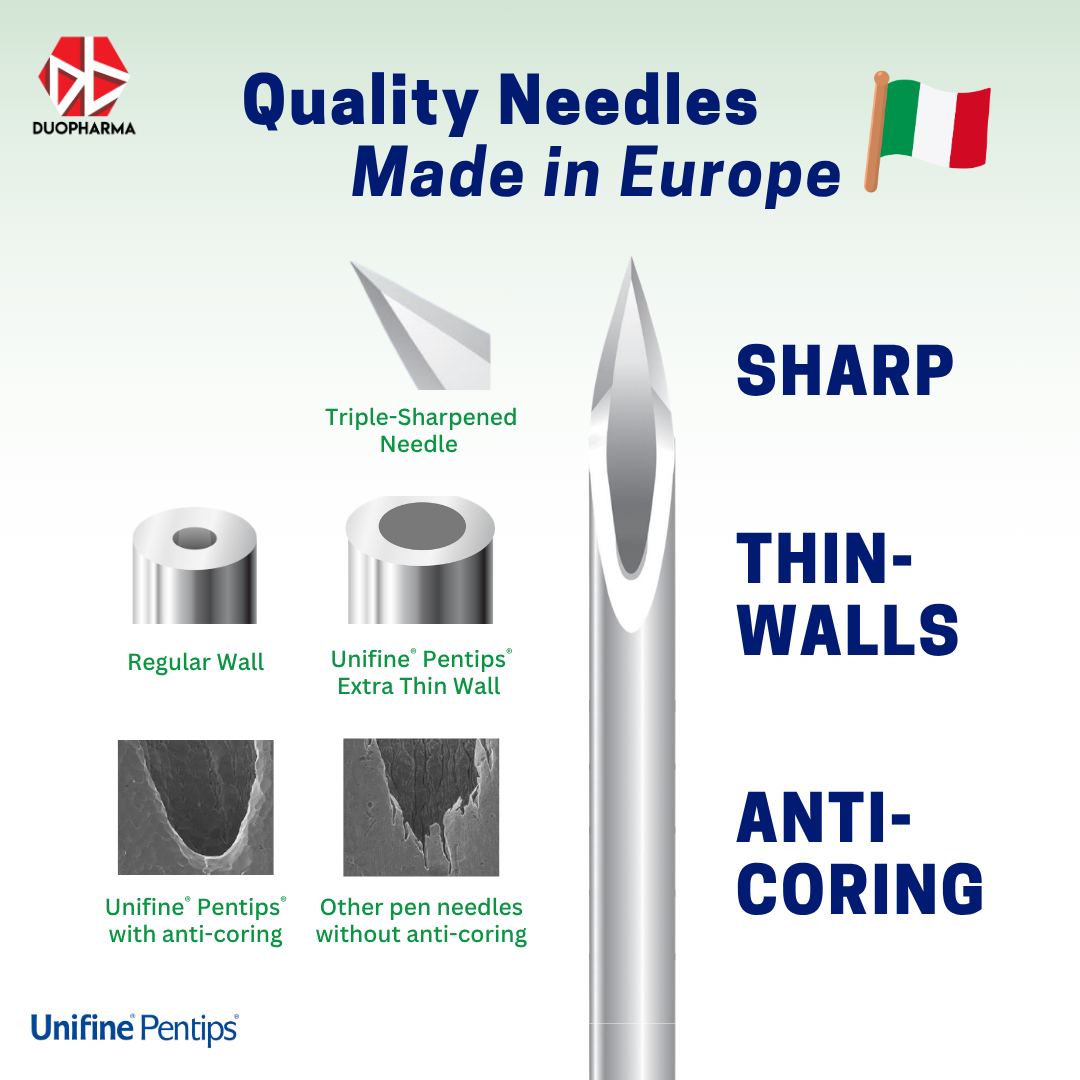 Unifine Pentips Pen Needle 4mm 32G 100's Box
