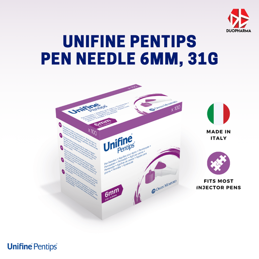 Unifine Pentips Pen Needle 6mm 31G 100's Box