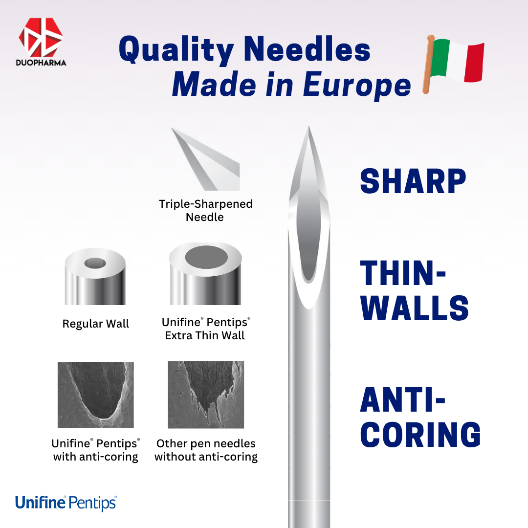Unifine Pentips Pen Needle 6mm 31G 100's Box