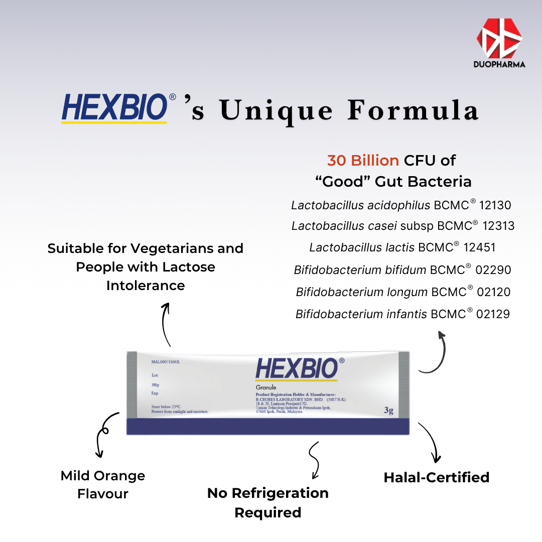 HEXBIO® MCP® GRANULE- 3G X 10'S (Probiotic) *Exp Feb 2026*