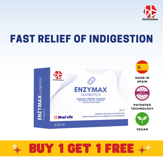 Enzymax Duobiotics: Enzymes + Probiotic + Prebiotic Capsules 20'S